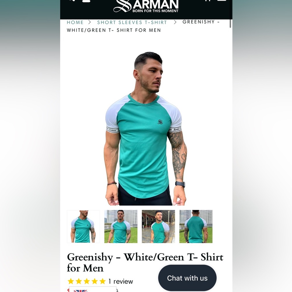 Greenishy - White/Green T- Shirt